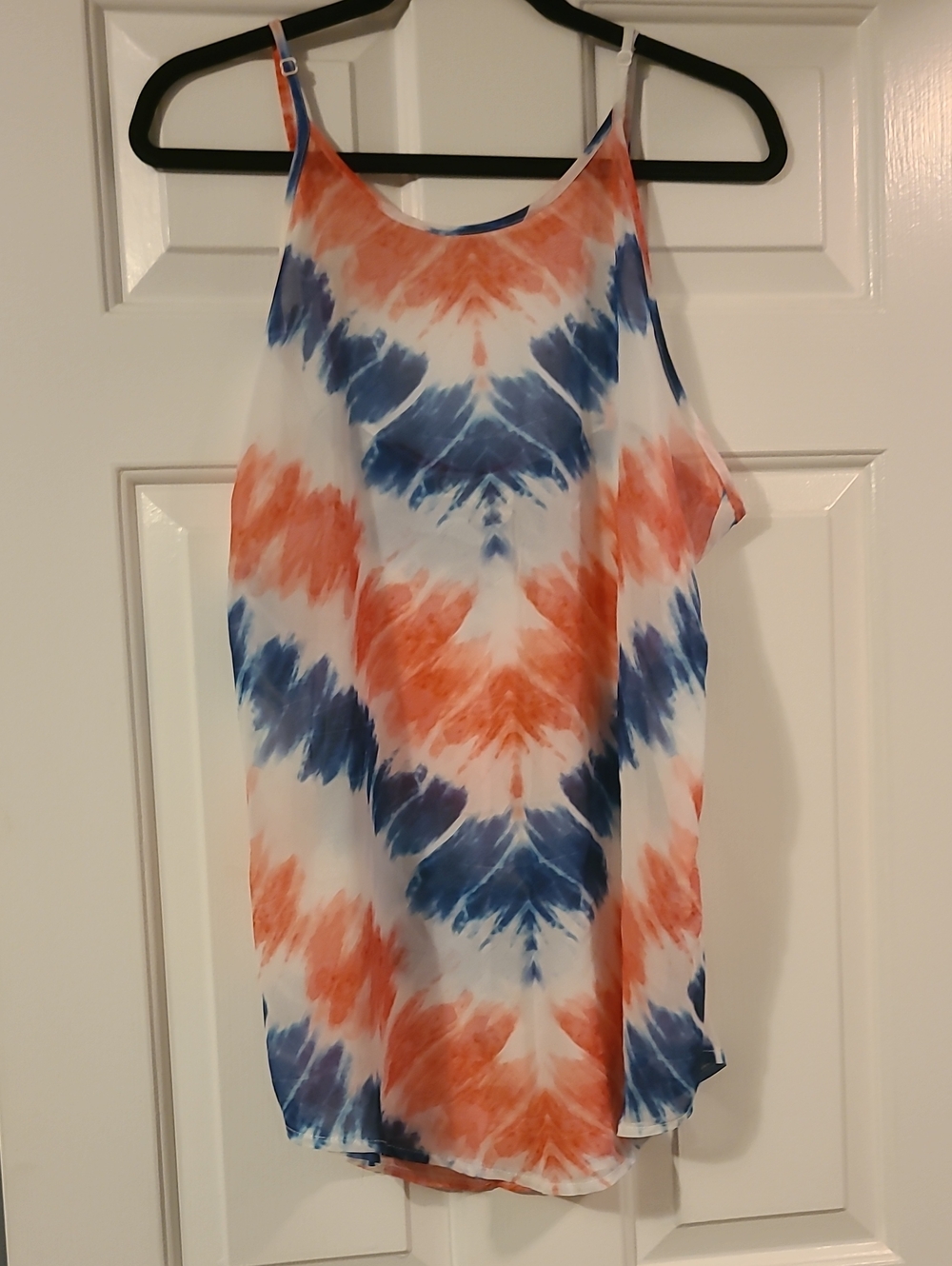 OP Red, White & Blue Tie-Dye Sheer Swim Cover-Up – Size L